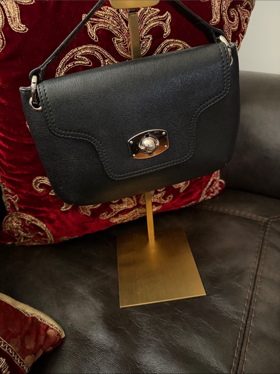 Furla Handbags - Furla Black Women’s Leather Moonlight S Crossbody Bag with Turn-Lock Closure EUC